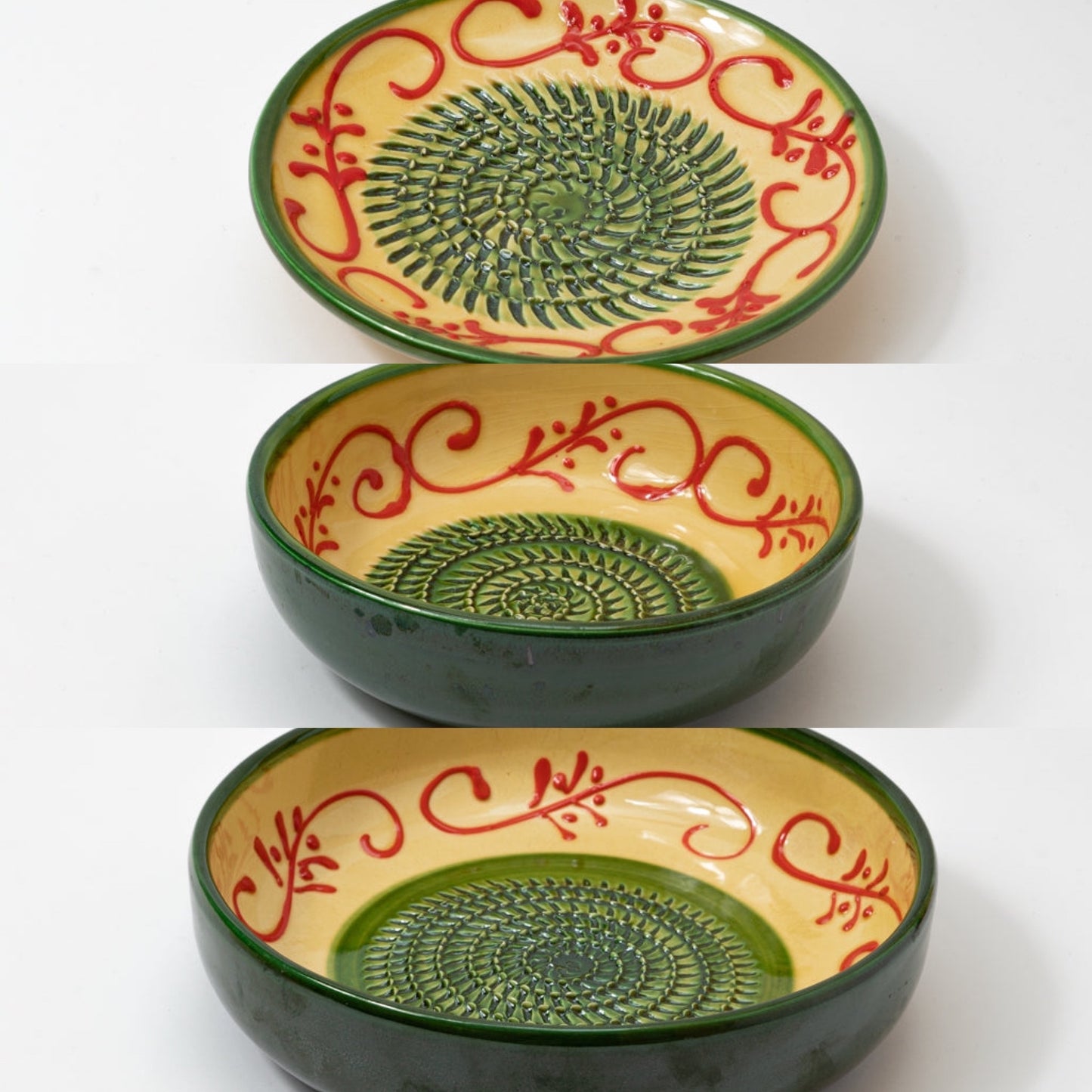 Florence Ceramic Garlic Grater Plate and Bowls 3 sizes
