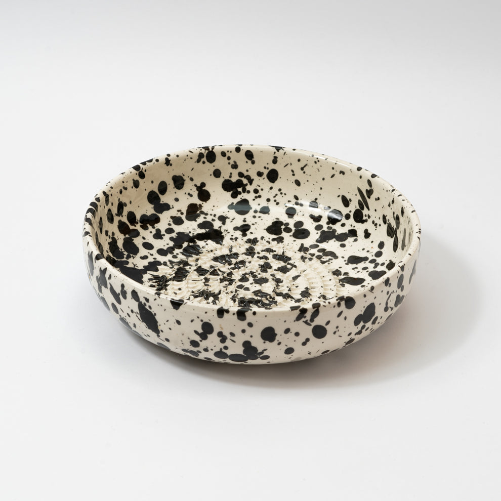 Dalmatian Ceramic Garlic Grater Plate and Bowls 3 sizes