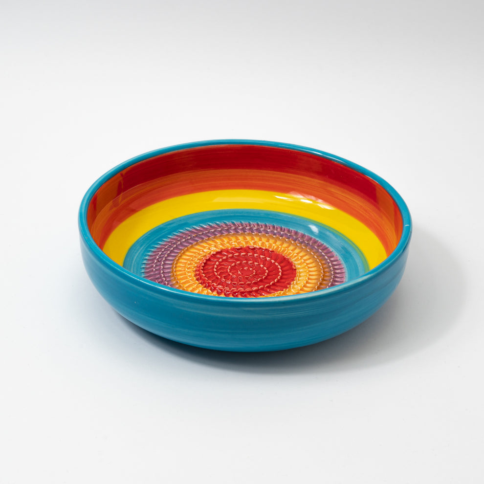 Rainbow Ceramic Garlic Grater Plate and Bowls 3 sizes