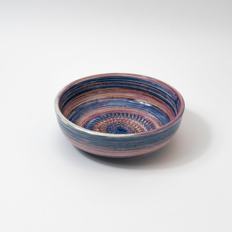 Purple Rain Ceramic Garlic Grater Plate and Bowls 3 sizes