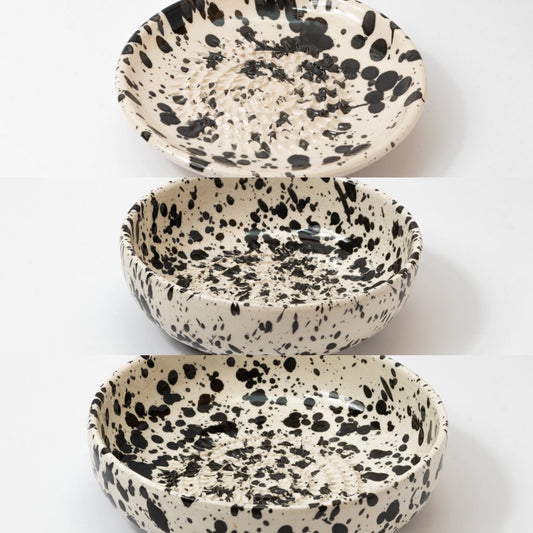 Dalmatian Ceramic Garlic Grater Plate and Bowls 3 sizes