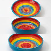 Rainbow Ceramic Garlic Grater Plate and Bowls 3 sizes