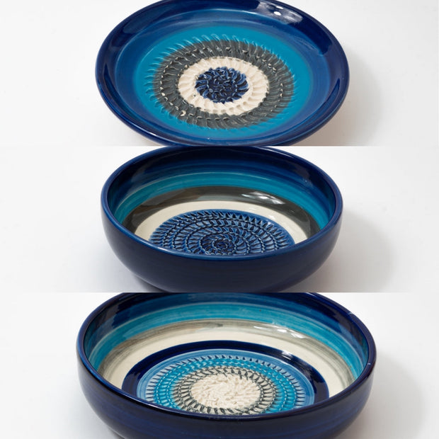 Azul Ceramic Garlic Grater Plate and Bowls 3 sizes